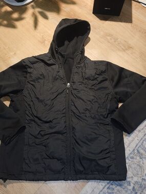 New Balance Athletic Hoodie Full Zip Jacket Fleece Hooded Black Size Medium